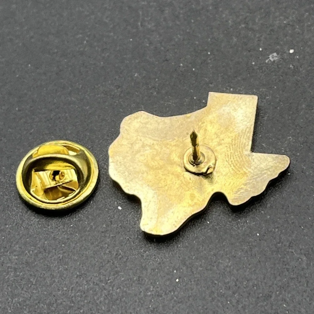 Texas State Outline State Flag Armadillo Lapel Hat‎ Pin